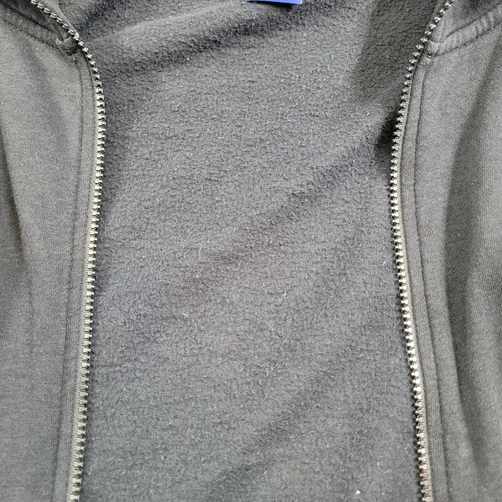 Nike Mens Full Zip Funnel Neck Hoodie Black Fleece Sweatshirt Medium Embroidered